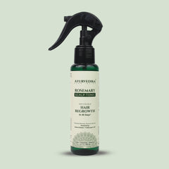 Ayurvedika Rosemary Scalp Tonic bottle on a light green background